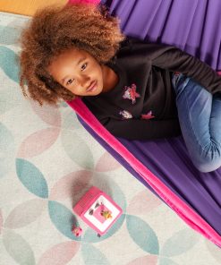 Purple Organic Cotton Kids Hammock with Suspension