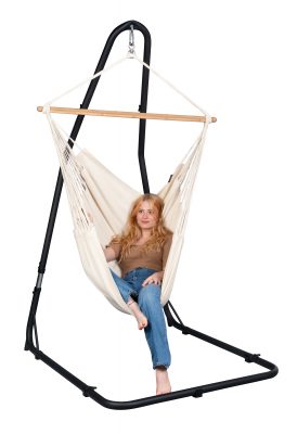 Hanging Chair Stand-Black-Galvanized