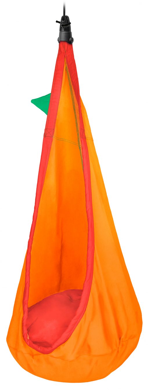 Orange Organic Cotton Kids Hanging Nest with Suspension - Image 3