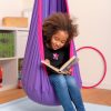 Purple Organic Cotton Kids Hanging Nest with Suspension