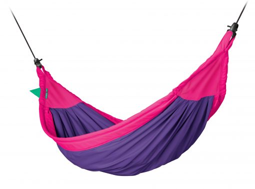 Purple Organic Cotton Kids Hammock with Suspension - Image 2