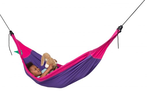 Purple Organic Cotton Kids Hammock with Suspension - Image 4