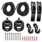 La Siesta FlexMount 2point Black - Universal Suspension Set for Hammocks & Hammock Chairs